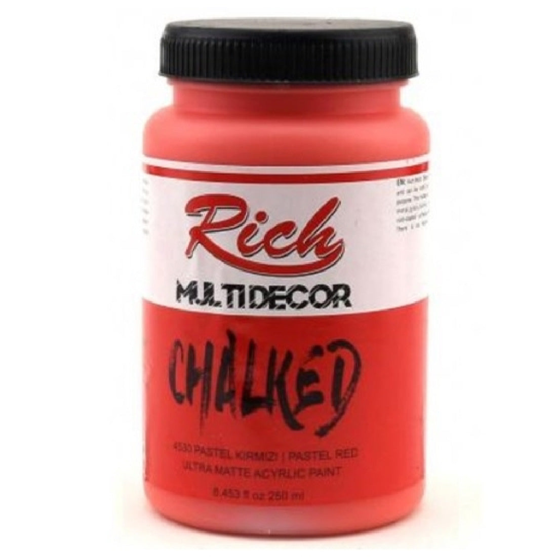 Rich Multi Decor Chalked 250 Cc Pastel Kırmızı Akrilik Boya - Hobi, Dekorasyon ve Çok Amaçlı Mat Boya