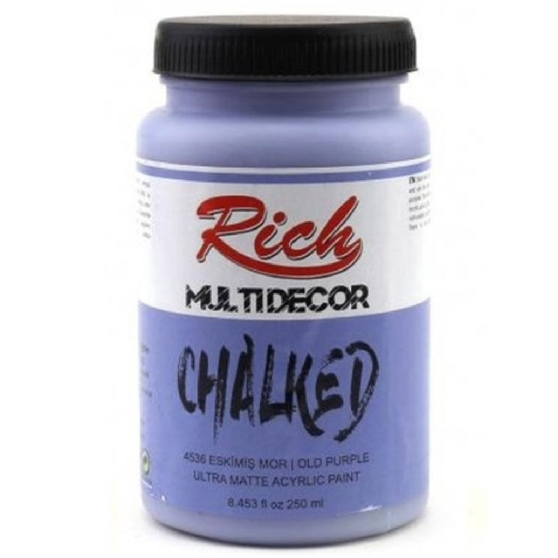 Rich Multi Decor Chalked Eskimiş Mor Akrilik Boya - Sanatsal Hobi ve Dekorasyon Boyası