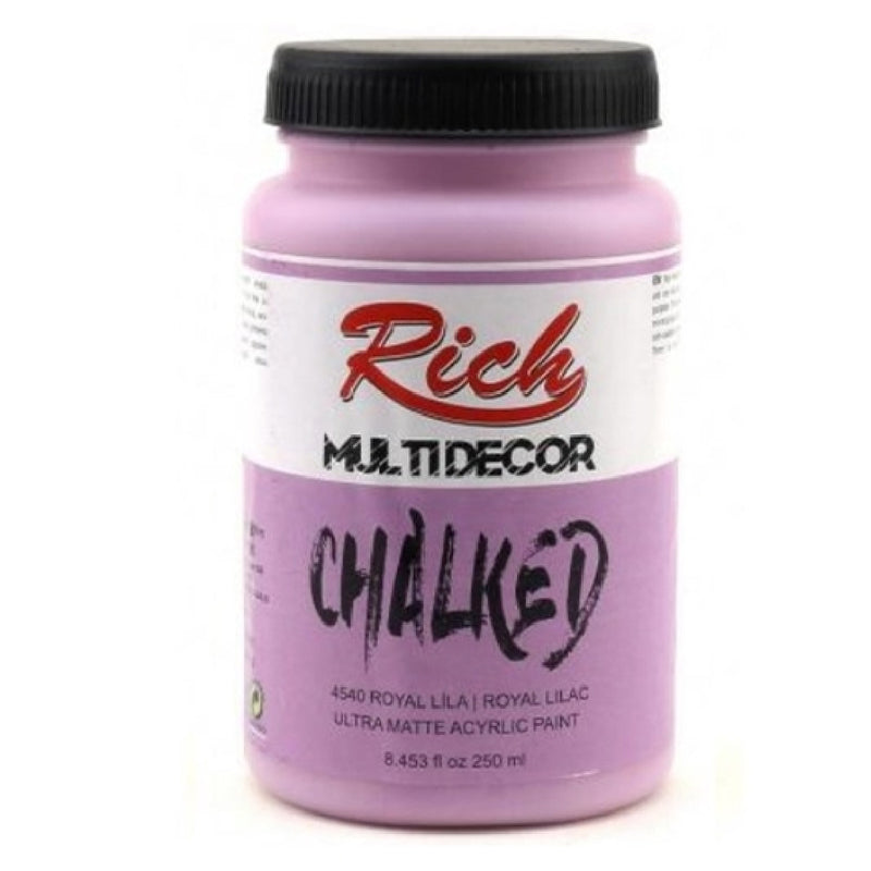 Rich Multi Decor Chalked 250 Cc Royal Lila Akrilik Boya - Çok Amaçlı Hobi ve Dekorasyon Boyası