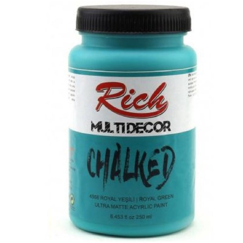 Rich Multi Decor Chalked Royal Yeşili Akrilik Boya - Hobi, Sanat ve Dekorasyon Boyası
