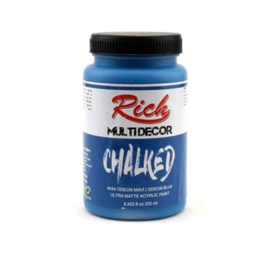 Rich Multi Decor Chalked Boya 250 cc Mavi Akrilik Boya - Sanatsal Hobi ve Dekorasyon Boyası