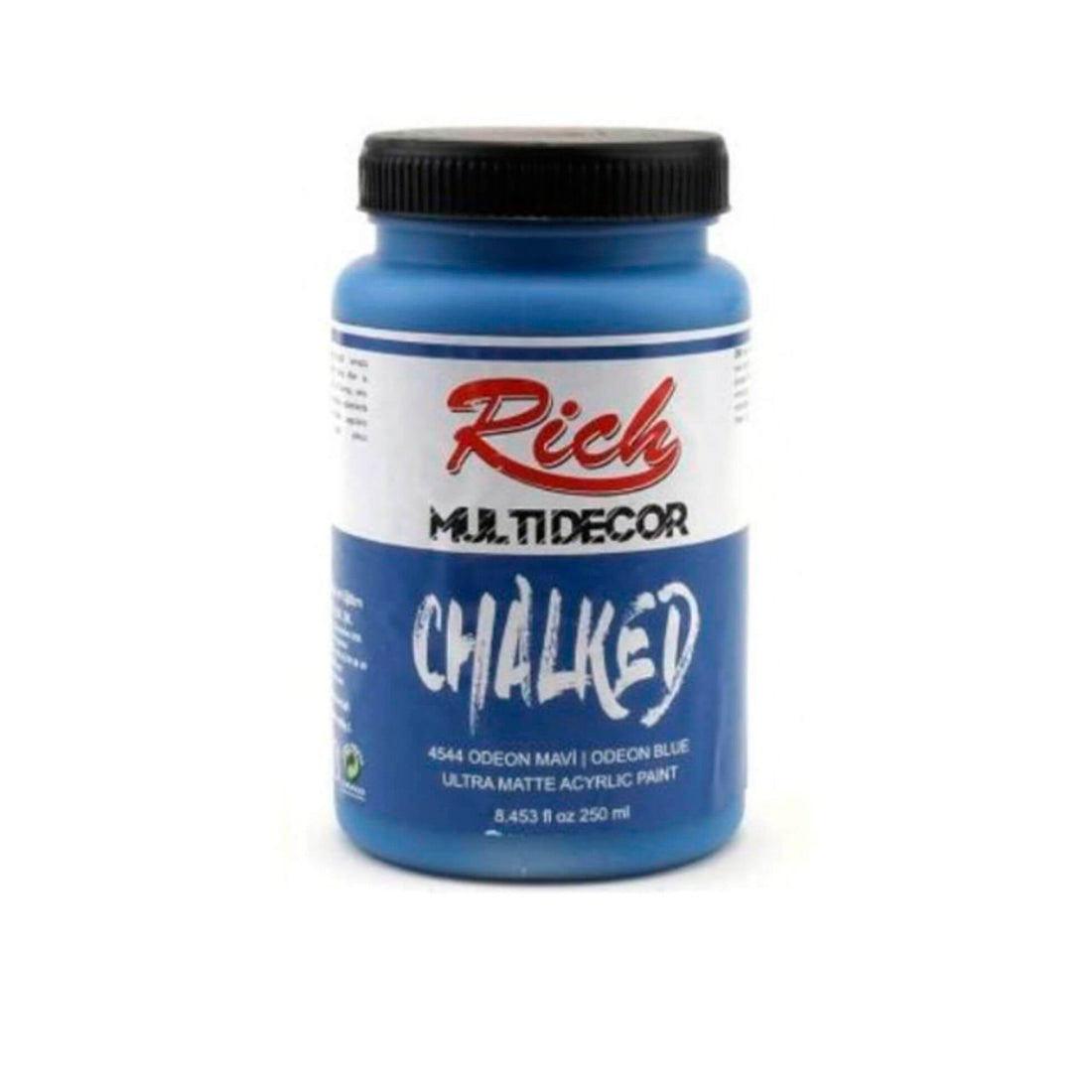 Rich Multi Decor Chalked Boya 250 cc Mavi Akrilik Boya - Sanatsal Hobi ve Dekorasyon Boyası