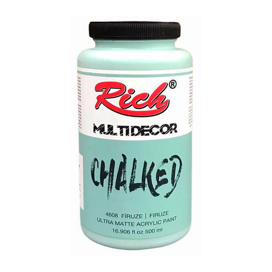 Rich Multi Decor Chalked Firuze 500 cc Akrilik Boya - Hobi, Dekorasyon ve Sanatsal Mat Boya