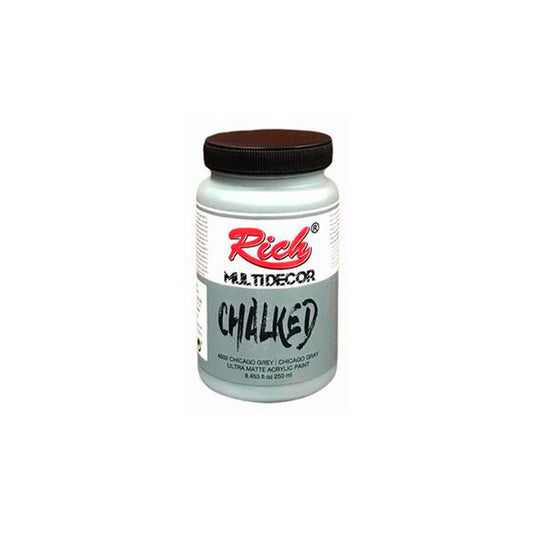 Rich Multi Dekor Chalked Chicago Grey 250 ml Ultra Mat Akrilik Boya - Sanatsal Hobi ve Dekorasyon Boyası