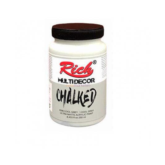 Rich Multi Dekor Chalked Cool Gray 250 ml Ultra Mat Akrilik Boya - Hobi, Dekorasyon ve Sanatsal Boyası