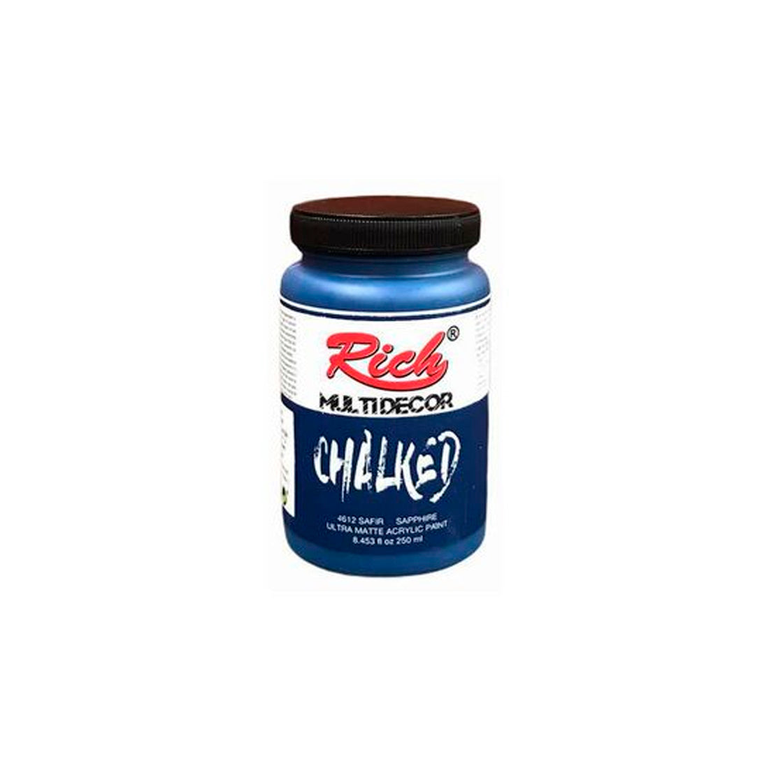 Rich Multi Dekor Chalked Safir 250 ml Ultra Mat Akrilik Boya - Sanatsal Hobi ve Çok Yüzeyli Boya