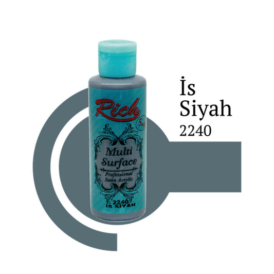 Rich Çok Yüzeyli Siyah Akrilik Boya 130 Cc - Sanat, Hobi ve Dekorasyon Boyası