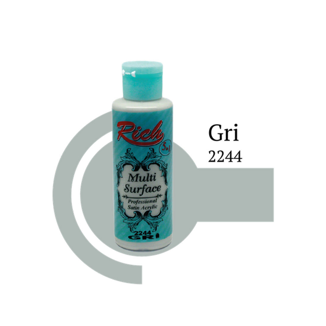 Rich Multi Surface 130 Cc Gri Akrilik Boya - Hobi, Sanat ve Dekorasyon Boyası