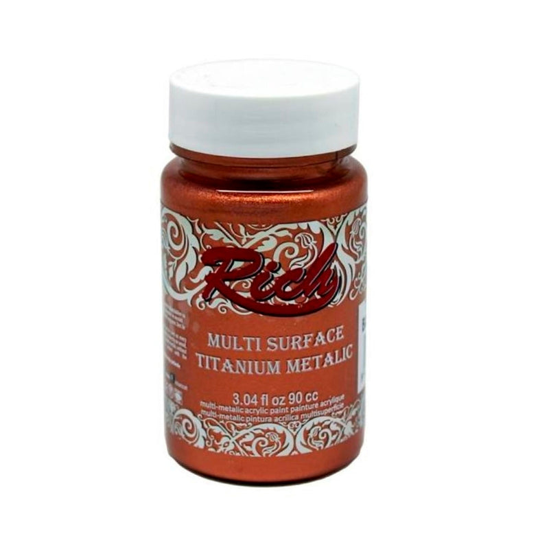 Rich Multi Surface 90 Cc Titanyum Metalik Bakır Tüm Yüzey Boya - Sanatsal Hobi ve Dekorasyon Akrilik Boyası