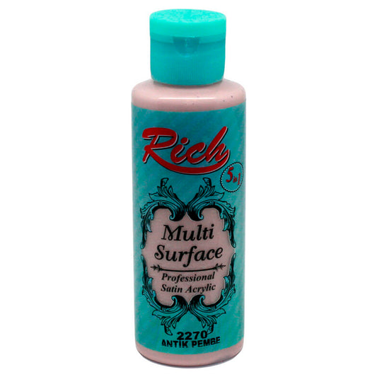 Rich Multi Surface Antik Pembe 120 cc Akrilik Boya - Hobi, Sanat ve Dekorasyon Boyası