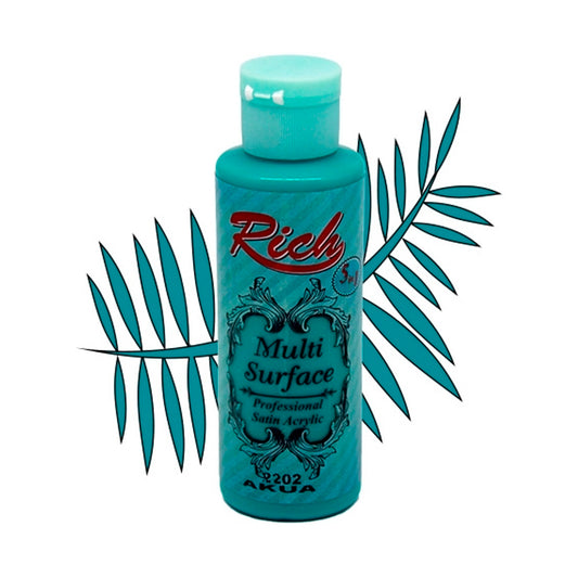 Rich Multi Surface Aqua 120 cc Akrilik Boya - Sanatsal Hobi ve Dekorasyon Boyası