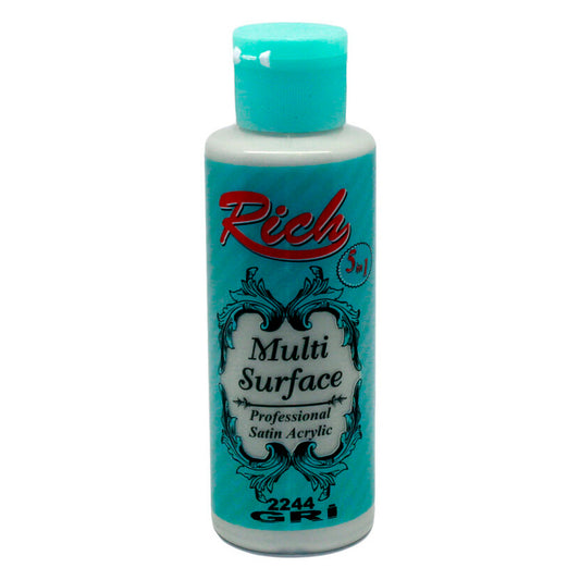 Rich Multi Surface Gri 120 cc Akrilik Boya - Hobi, Sanat ve Dekorasyon Boyası