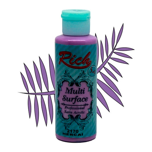 Rich Multi Surface Heather 120 cc Akrilik Boya - Hobi, Sanatsal ve Çok Yüzeyli Boyama İçin