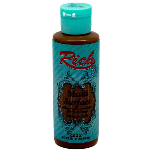 Rich Multi Surface Kestane 120 cc Akrilik Boya - Hobi, Sanat ve Dekorasyon Boyası