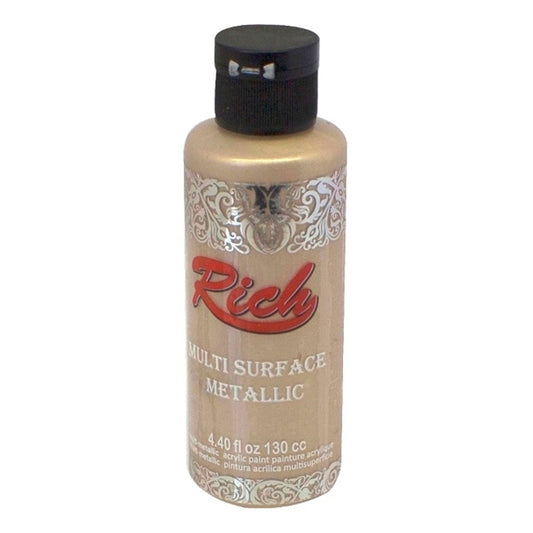 Rich Çok Yüzeyli Metalik Şampanya 130 cc Akrilik Boya - Sanatsal Hobi ve Dekorasyon Boyası