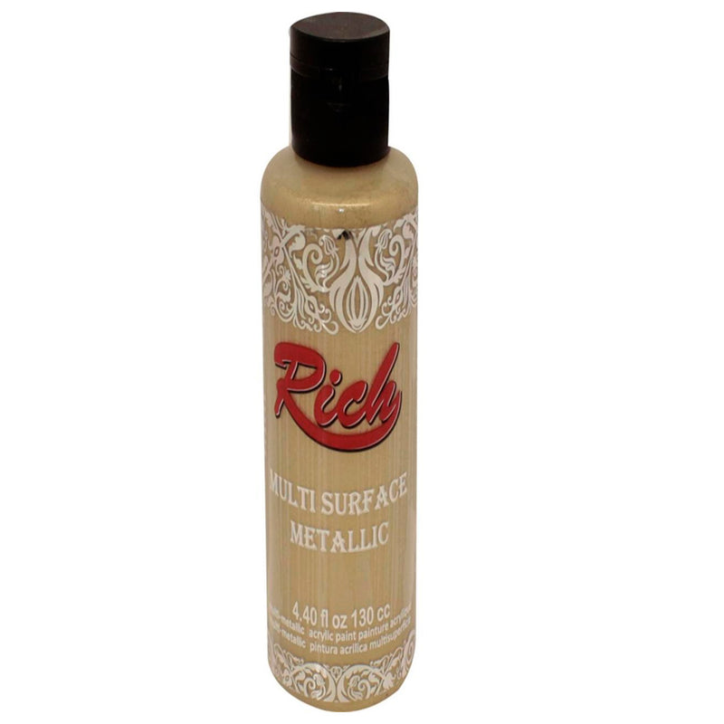 Rich Multi Surface Metalik Soft Gold 120 ml Akrilik Boya - Çok Amaçlı Hobi ve Sanatsal Boya