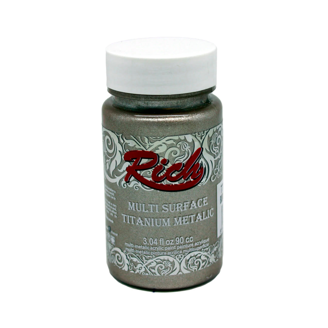 Rich Multi Surface Titanium 90 cc Gümüş Metalik Boya - Akrilik Hobi ve Sanatsal Çok Yüzeyli Boya