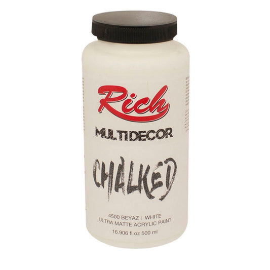Rich Multidecor Chalked Beyaz 250 ml Akrilik Boya - Sanatsal Hobi ve Dekorasyon Boyası
