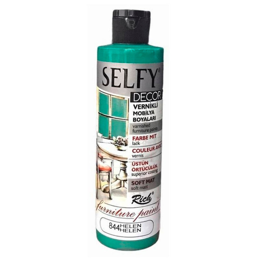 Rich Selfy Decor Helen Vernikli Mobilya Boyaları 240 cc - Akrilik Hobi, Dekorasyon ve Mobilya Yenileme Boyası