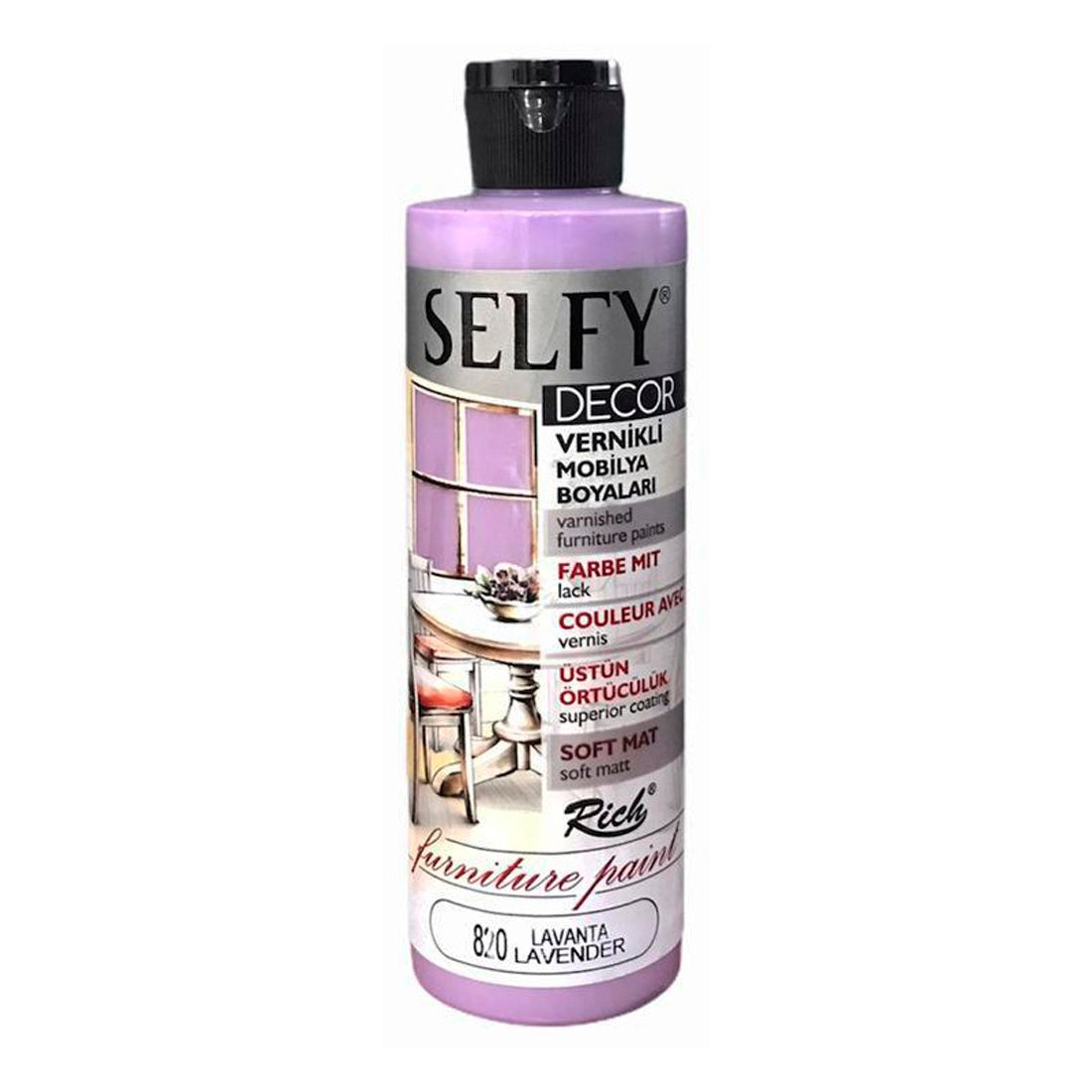 Rich Selfy Decor 240 cc Lavanta Vernikli Mobilya Boyaları - Dekorasyon, Yenileme ve Hobi Boyası