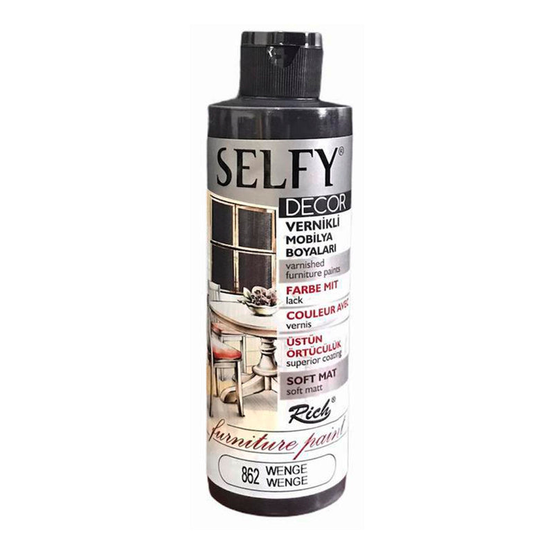 Rich Selfy Decor 240 cc Wenge Vernikli Mobilya Boyası - Ahşap Dekorasyon ve Yenileme Boyası