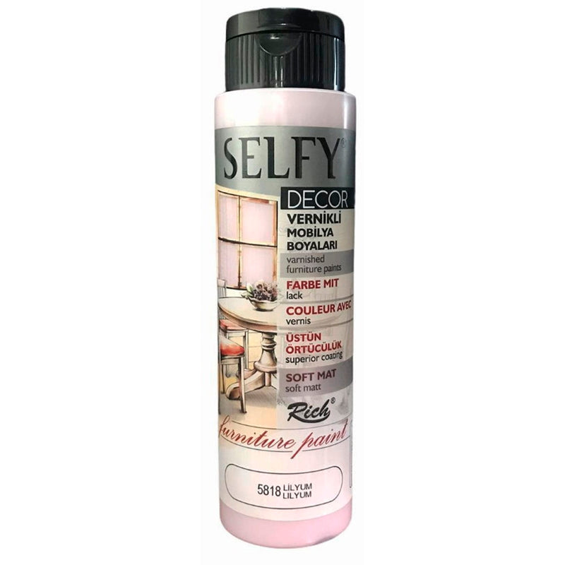 Rich Selfy Decor 500 cc Lilyum Vernikli Mobilya Boyaları - Akrilik Hobi ve Dekorasyon Boyası