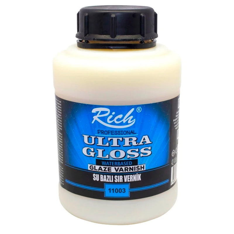 Rich Su Bazlı 1250 cc High Gloss Sır Vernik - Sanatsal Hobi ve Yüzey Koruyucu