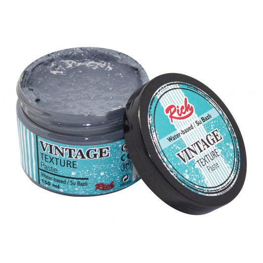 Rich Vintage Antrasit 150 cc Texture Pasta - Sanatsal Hobi ve Dokulu Yüzey Malzemesi