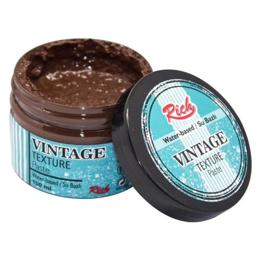 Rich Vintage Mocha 150 cc Texture Pasta - Sanatsal Rölyef ve Hobi Çalışmaları İçin**