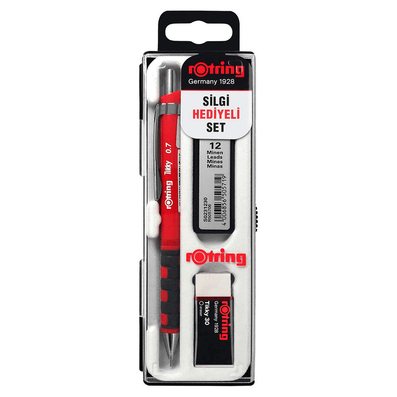 Rotring Tikky 0,7mm Kırmızı Versatil Okul Seti