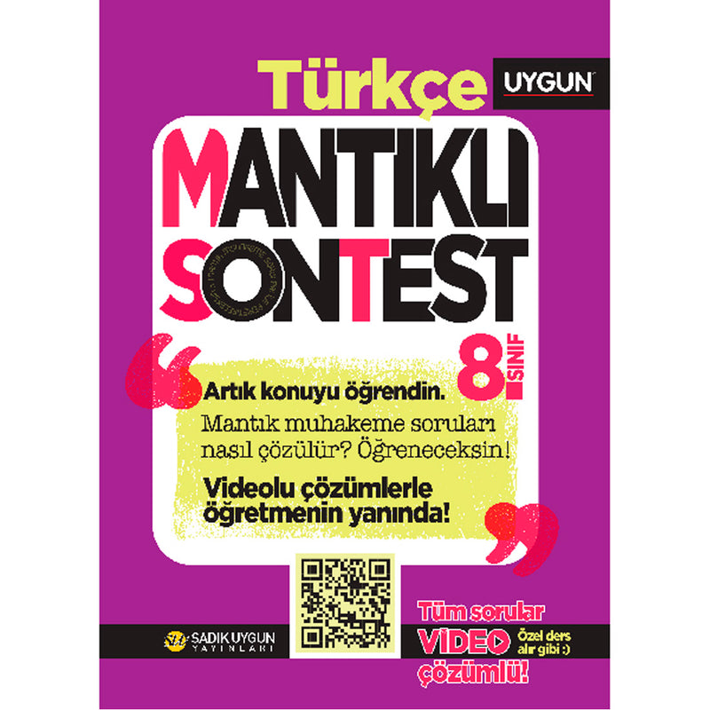 Sadık Uygun Yayınları 8. Sınıf Türkçe Mantıklı Son Test