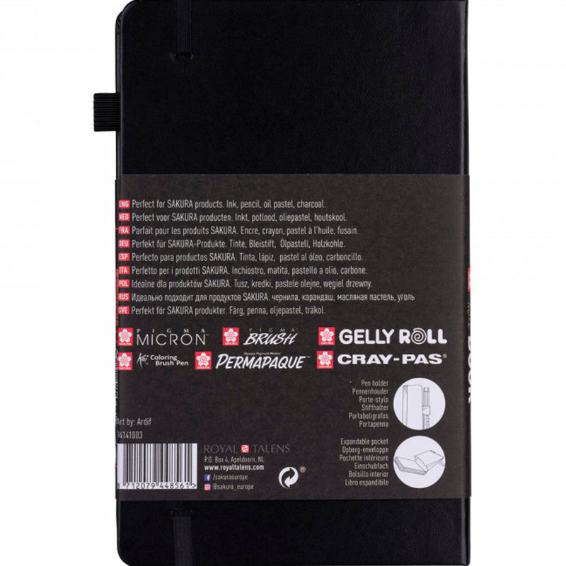 Sakura 13x21 cm Siyah Kağıt 80 Sayfa Eskiz Defteri - Not Tutma, Okul ve Planlayıcı Defteri