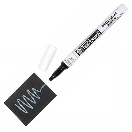 Sakura Pen-Touch 1.0 mm Beyaz Marker Kalem - Sanat, Çizim ve El İşi İçin Kalıcı Marker