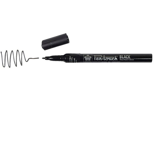 Sakura Pen Touch 1.0 mm Siyah Fine Marker Kalem - Hediyelik, Sanatsal Çizim ve Ofis Kalemi