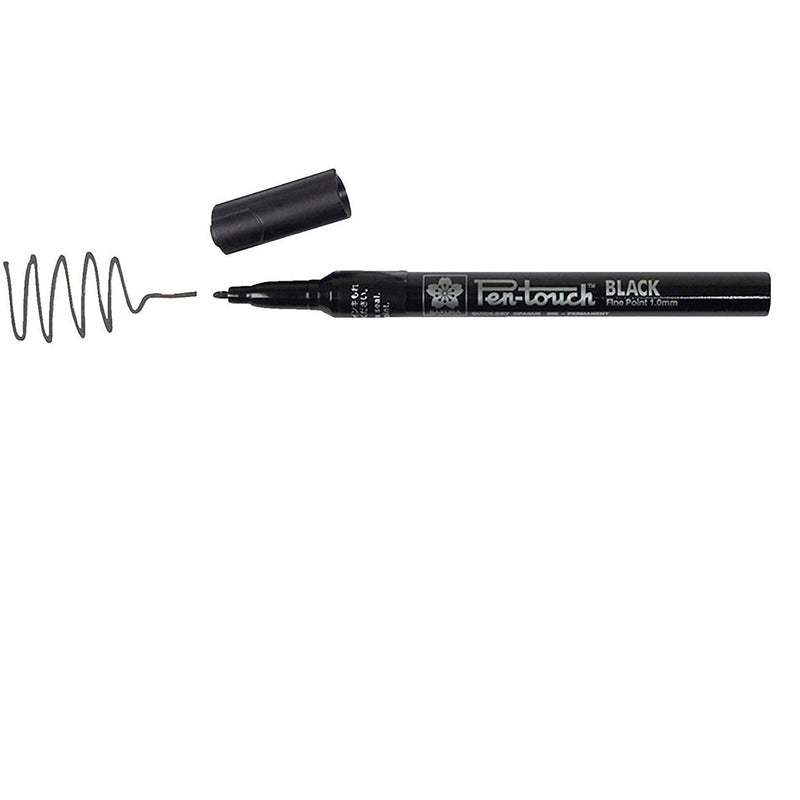 Sakura Pen Touch 1.0 mm Siyah Fine Marker Kalem - Hediyelik, Sanatsal Çizim ve Ofis Kalemi
