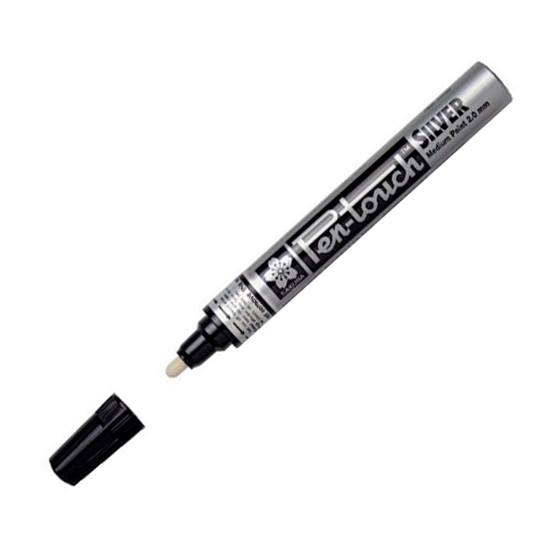 Sakura Pen-Touch Gümüş 2,0 mm Kaligrafi Kalemi - Sanatsal Çizim, Hat ve Dekorasyon Kalemi