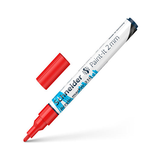 Schneider Paint-İt 2 mm Kırmızı Marker Kalem - Sanatsal Çizim, Boyama ve Hobi Kalemi