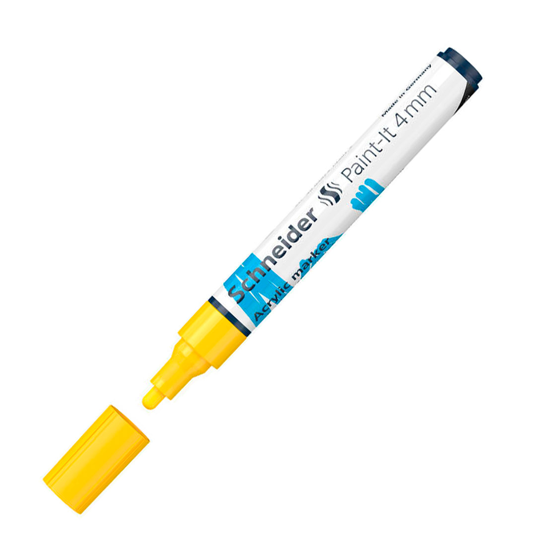 Schneider Paint-İt 4 mm Sarı Marker Kalem - Akrilik Sanat ve Çizim Kalemi
