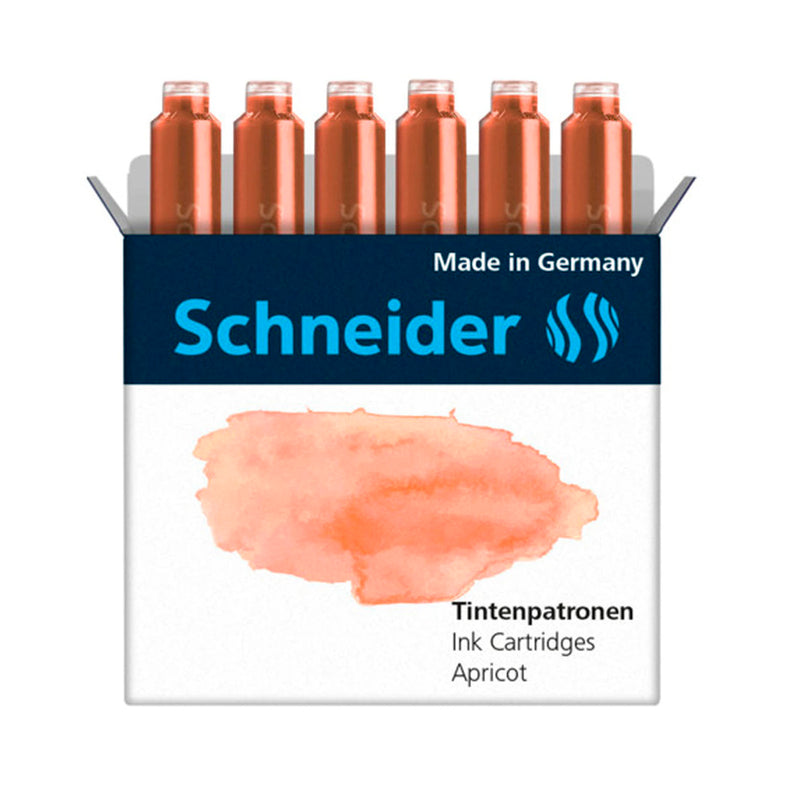 Schneider 6'lı Turuncu Dolma Kalem Kartuşu - Yedek Mürekkep, Ofis ve Okul İçin