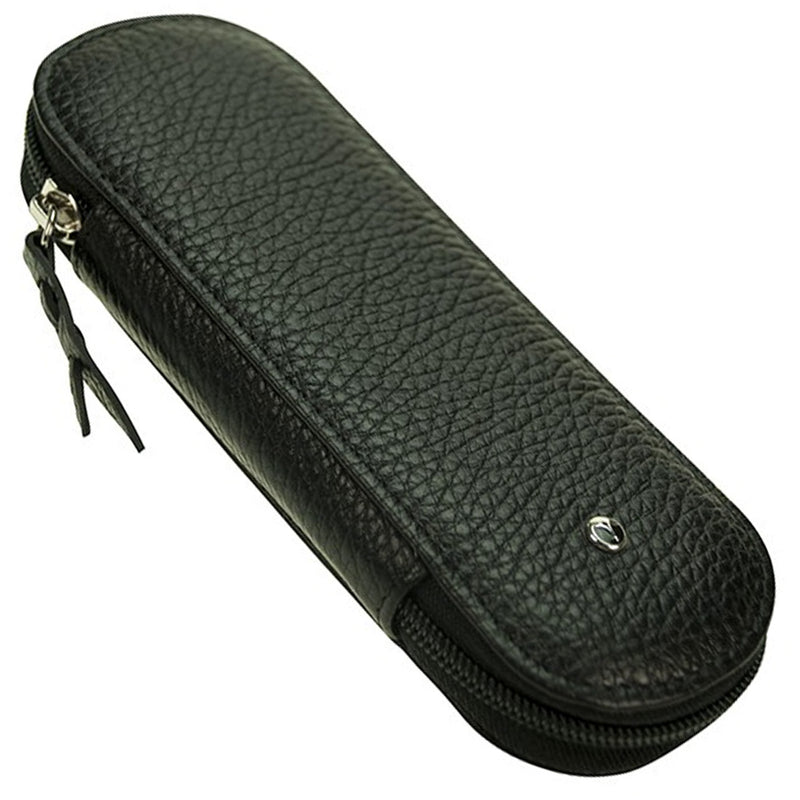 Scrikss Hakiki Deri Toscana Siyah 3'lü Kalemlik - Prestijli, Koruyucu ve Hediyelik Ofis Kalemliği