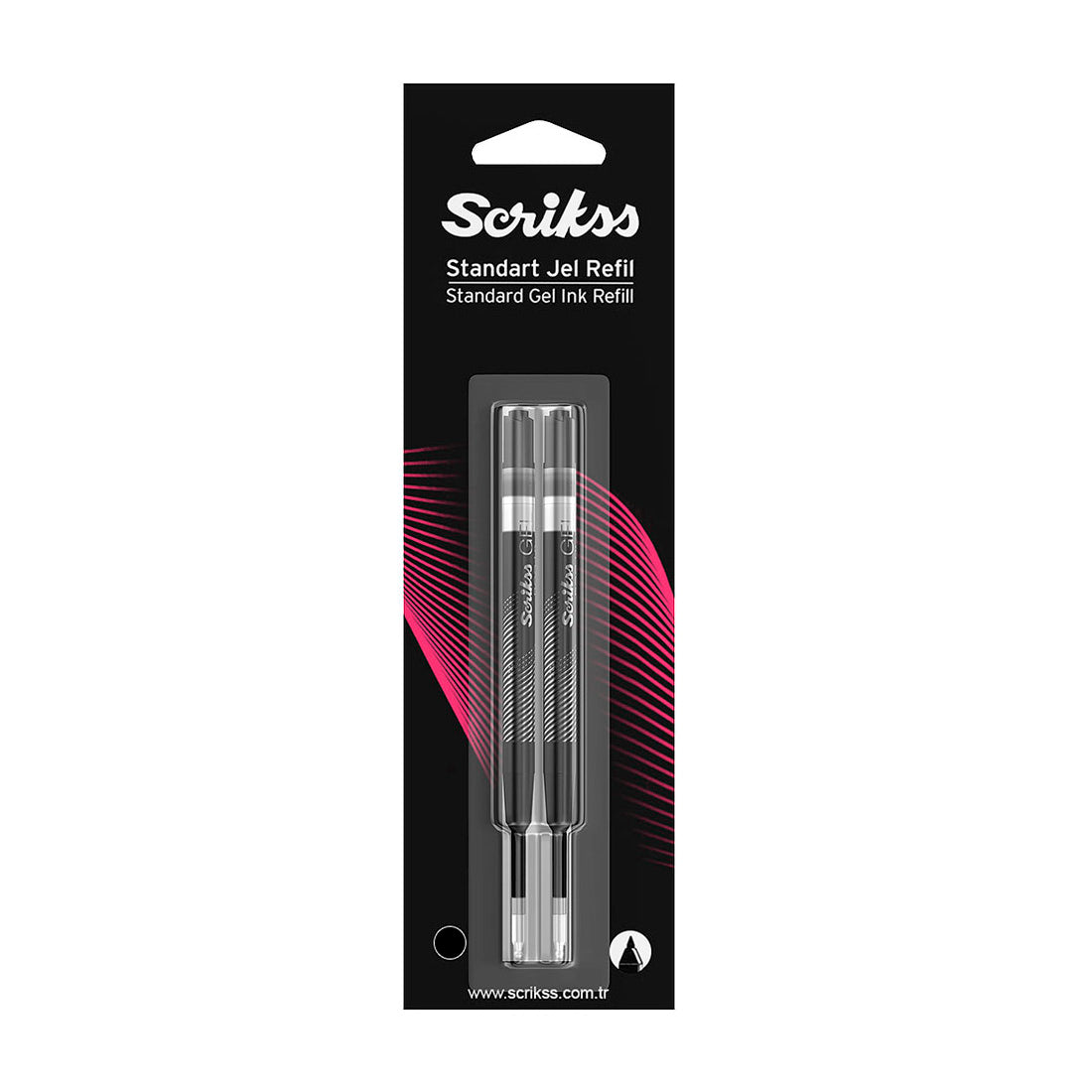 Scrikss Jel Tükenmez Kalem Refil Mavi 0.7 mm 2'li Blister - Yumuşak ve Akıcı Yazım İçin