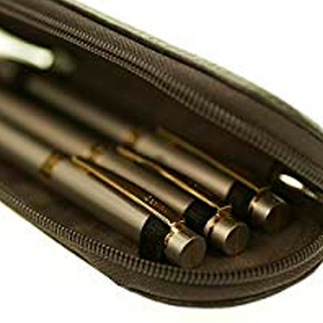 Scrikss Toscana Kahverengi 3'lü Kalemlik - Deri Kalem Kılıfı, Prestijli ve Hediyelik