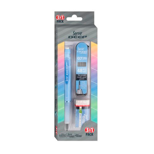 Serve Deep Kalem Deep Silgi Deep Min 0.7 Mm. Set Gök Mavisi SV- DEEP3SETGM