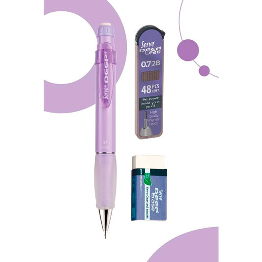 Serve Deep Kalem Deep Silgi Deep Min 0.7 Mm. Set Lavanta SV- DEEP3SETLA