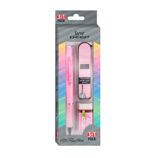 Serve Deep Kalem Deep Silgi Deep Min 0.7 Mm. Set Pembe SV- DEEP3SETSP