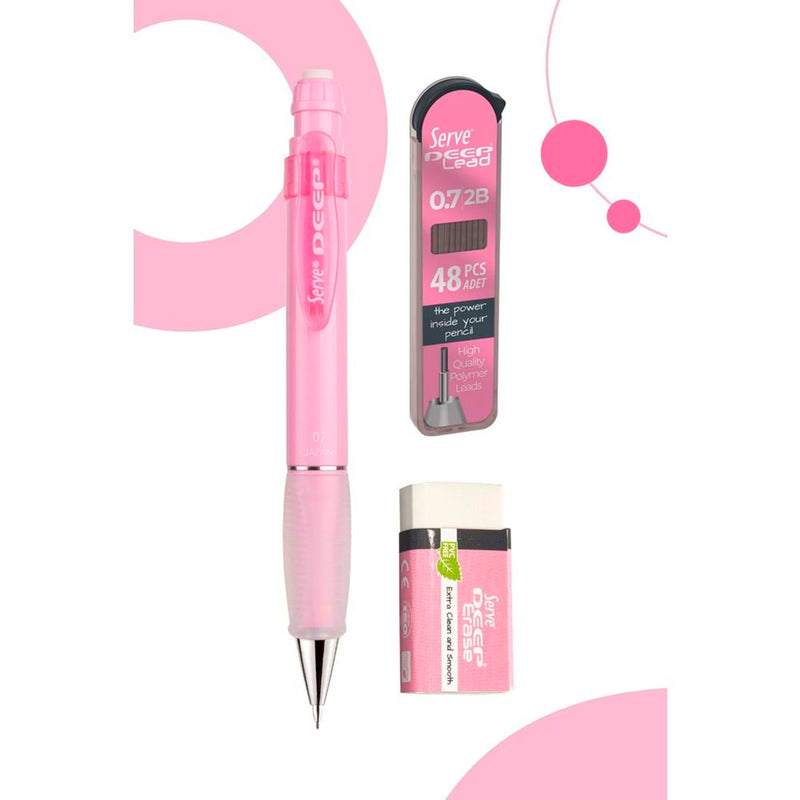 Serve Deep Kalem Deep Silgi Deep Min 0.7 Mm. Set Pembe SV- DEEP3SETSP