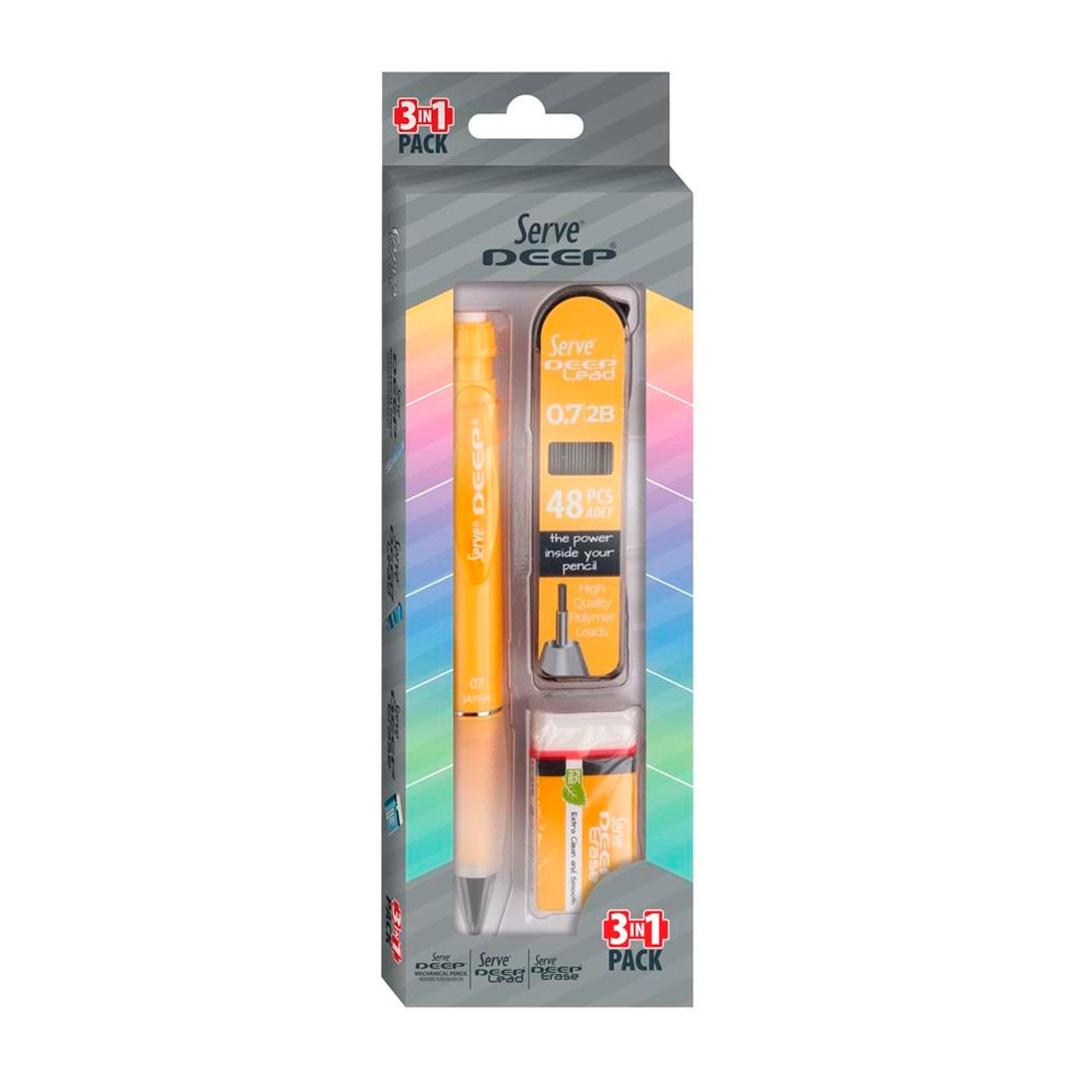 Serve Deep Kalem Deep Silgi Deep Min 0.7 Mm. Set Sarı SV- DEEP3SETHS