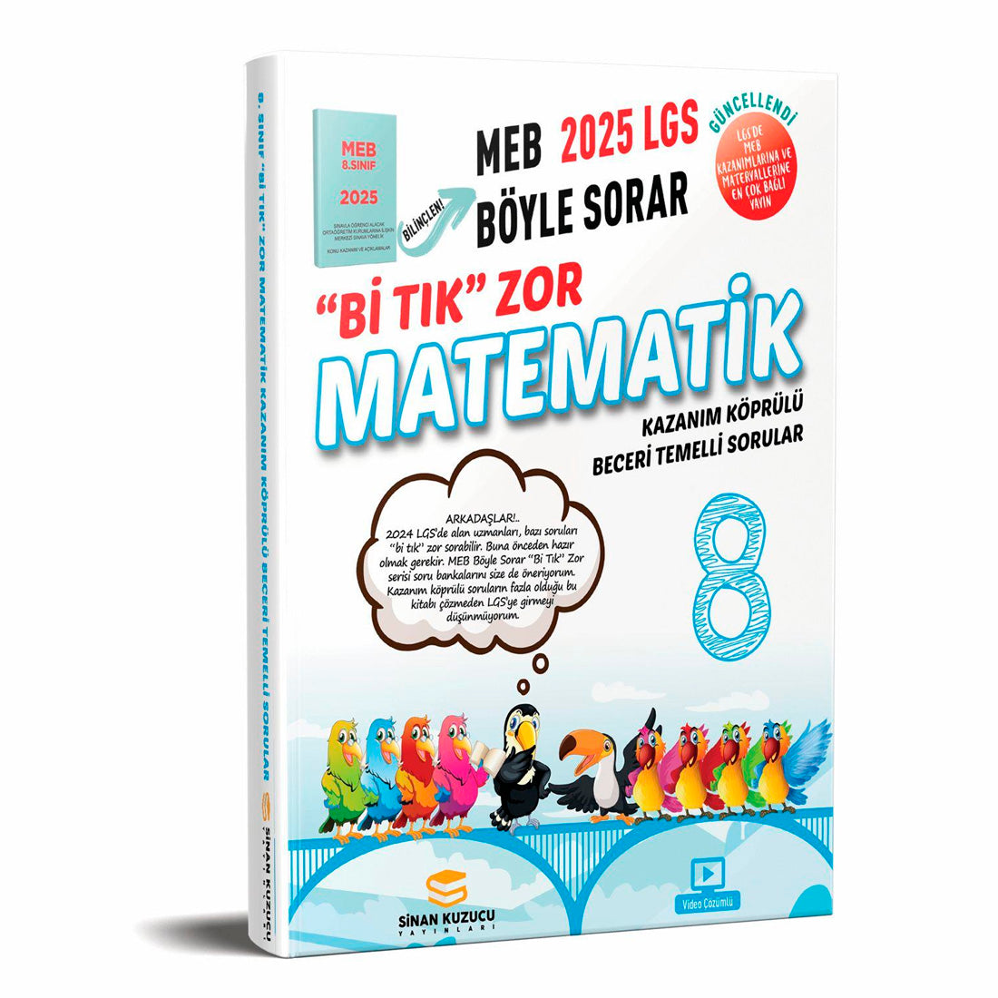 Sinan Kuzucu Yayınları 2025 LGS 8. Sınıf Bi Tık Zor Matematik Soru Bankası
