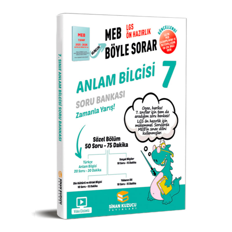Sinan Kuzucu Yayınları 7. Sınıf Anlam Bilgisi Soru Bankası