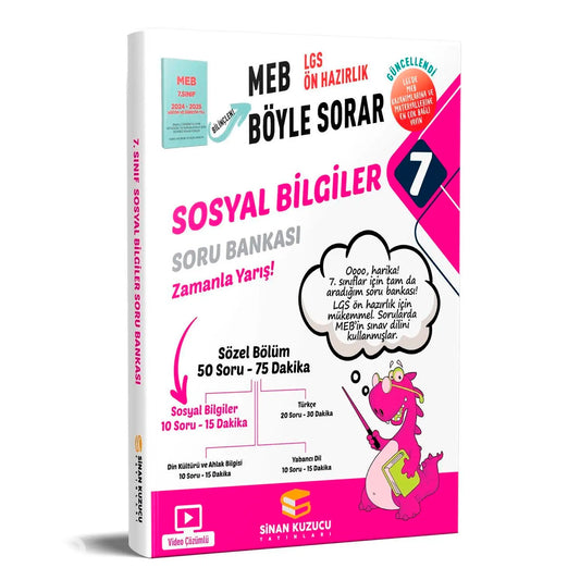 Sinan Kuzucu Yayınları 7. Sınıf Meb Böyle Sorar Sosyal Bilgiler Soru Bankası